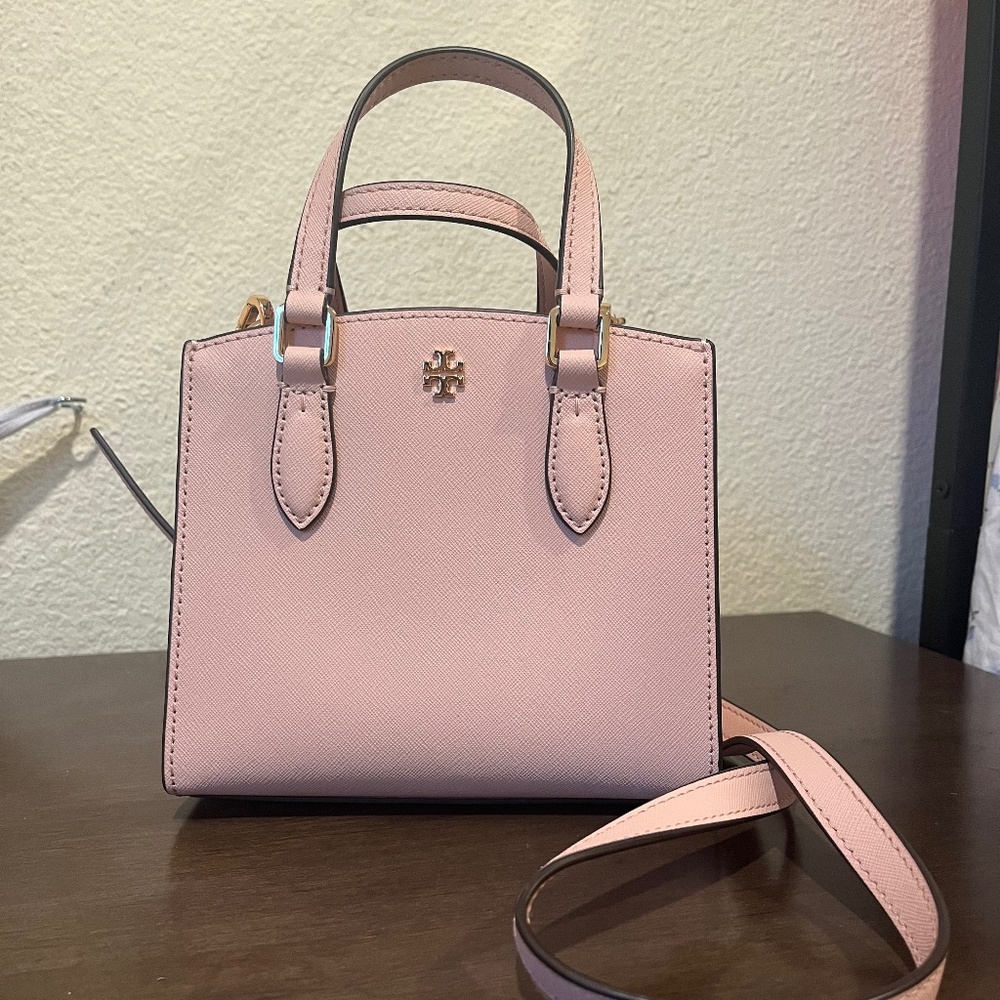 Tory Burch Emerson Micro Satchel in Pink Quartz